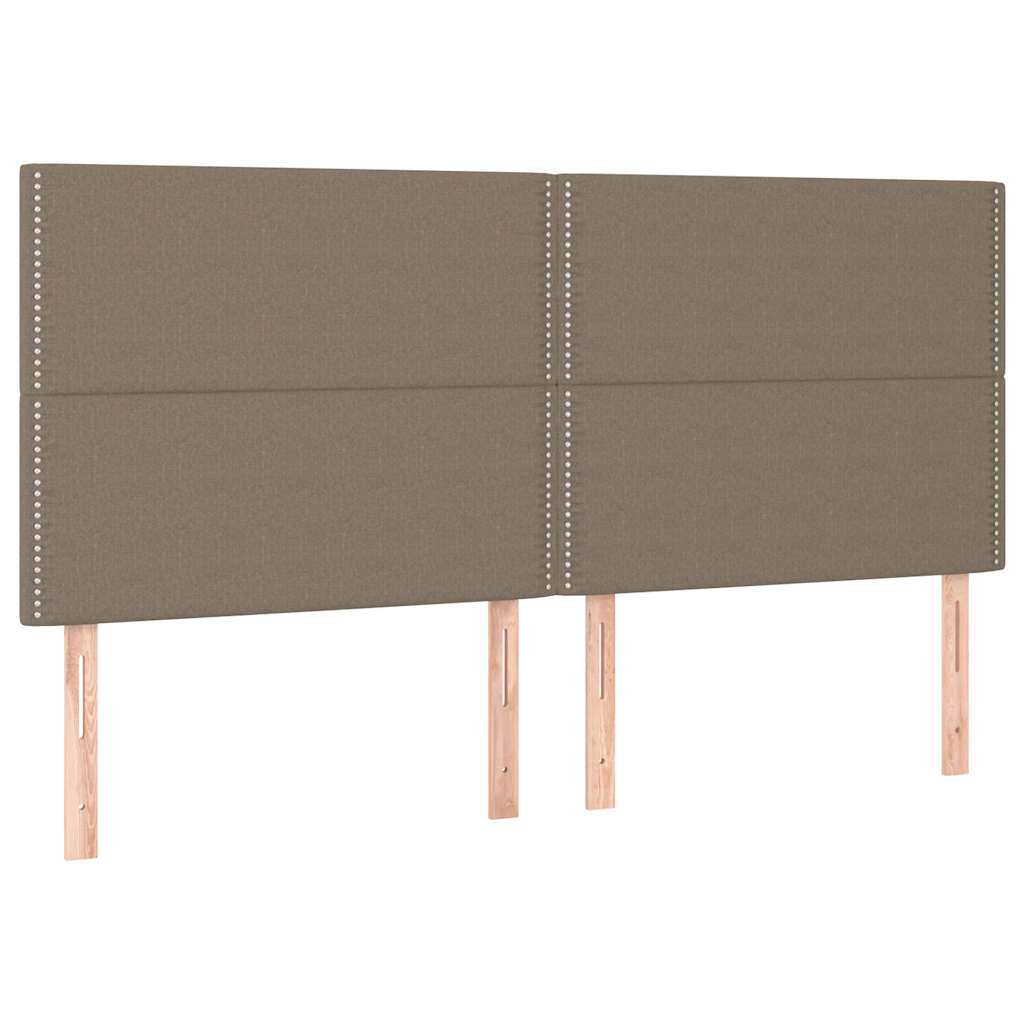 vidaXL Κρεβάτι Boxspring με Στρώμα Taupe 180x200 εκ. Υφασμάτινο