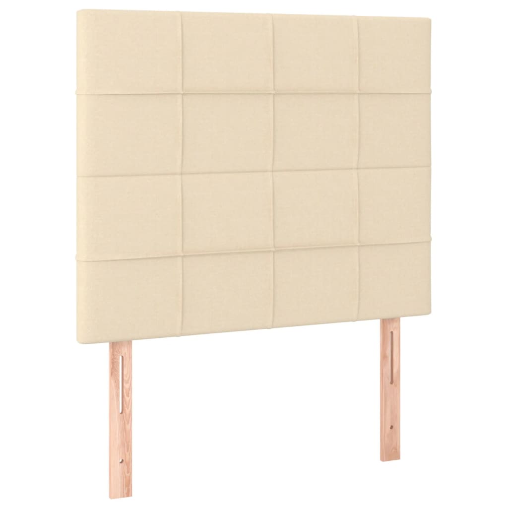 vidaXL Κρεβάτι Boxspring με Στρώμα Κρεμ 100 x 200 εκ. Υφασμάτινο