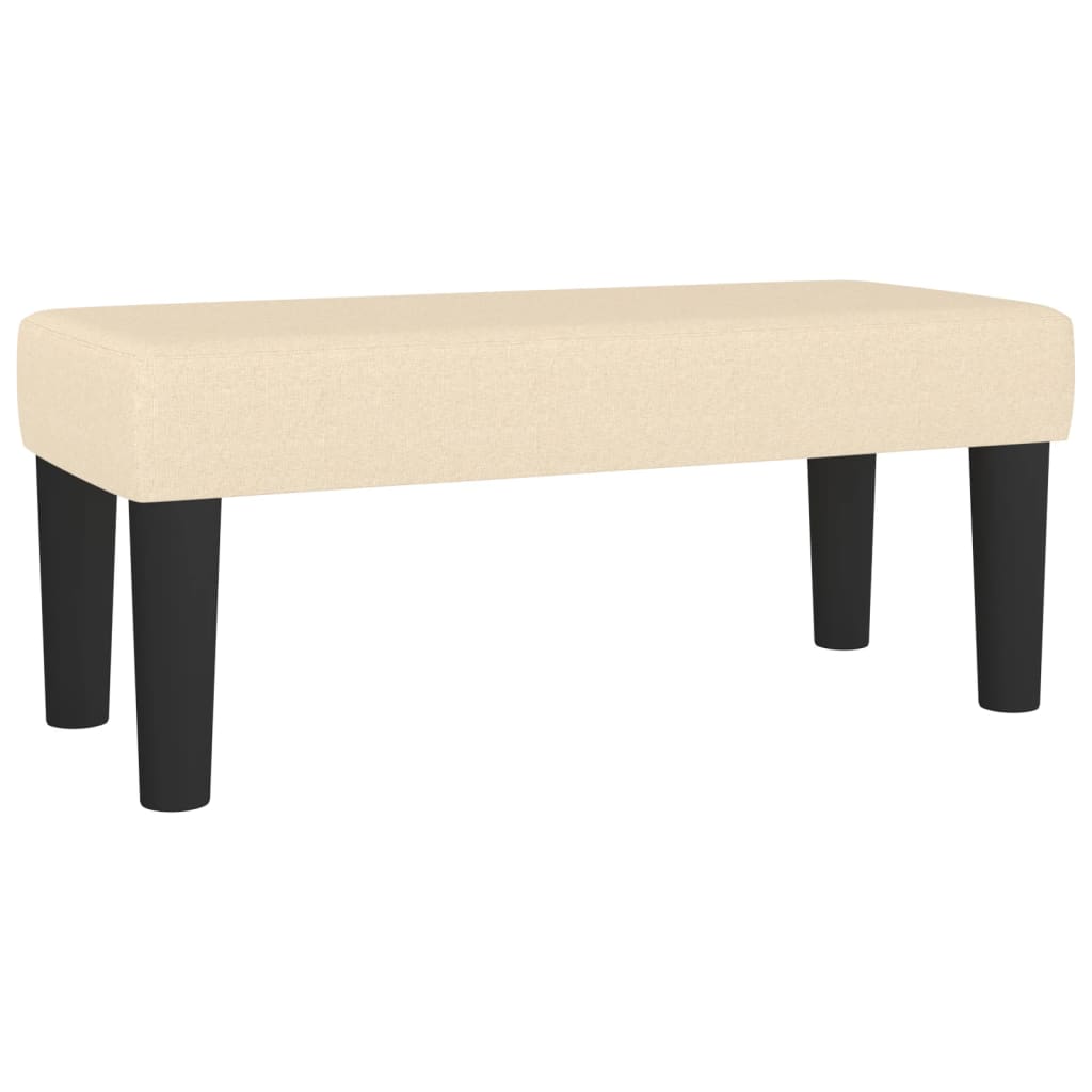 vidaXL Κρεβάτι Boxspring με Στρώμα Κρεμ 100 x 200 εκ. Υφασμάτινο