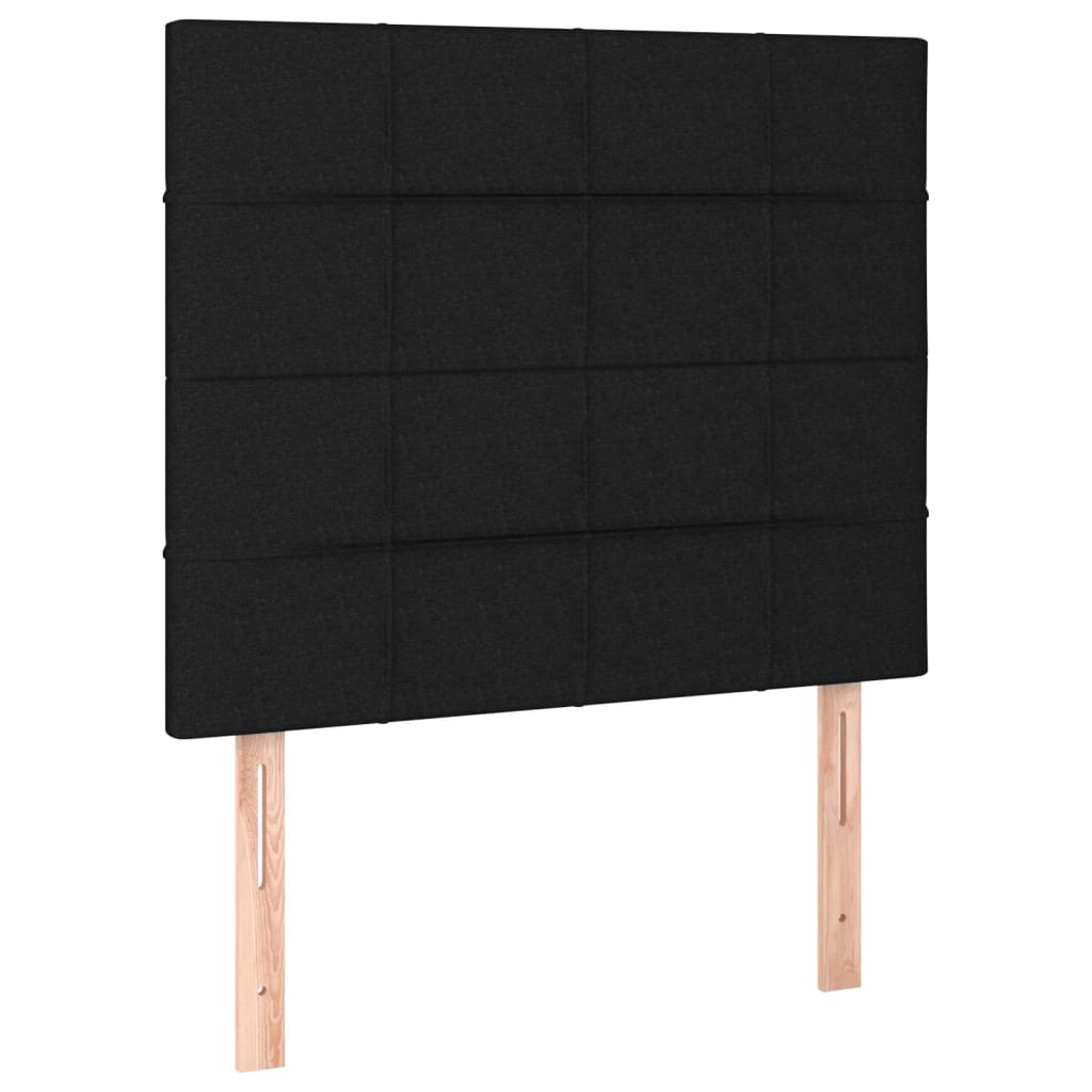 vidaXL Κρεβάτι Boxspring με Στρώμα Μαύρο 120x200 εκ. Υφασμάτινο