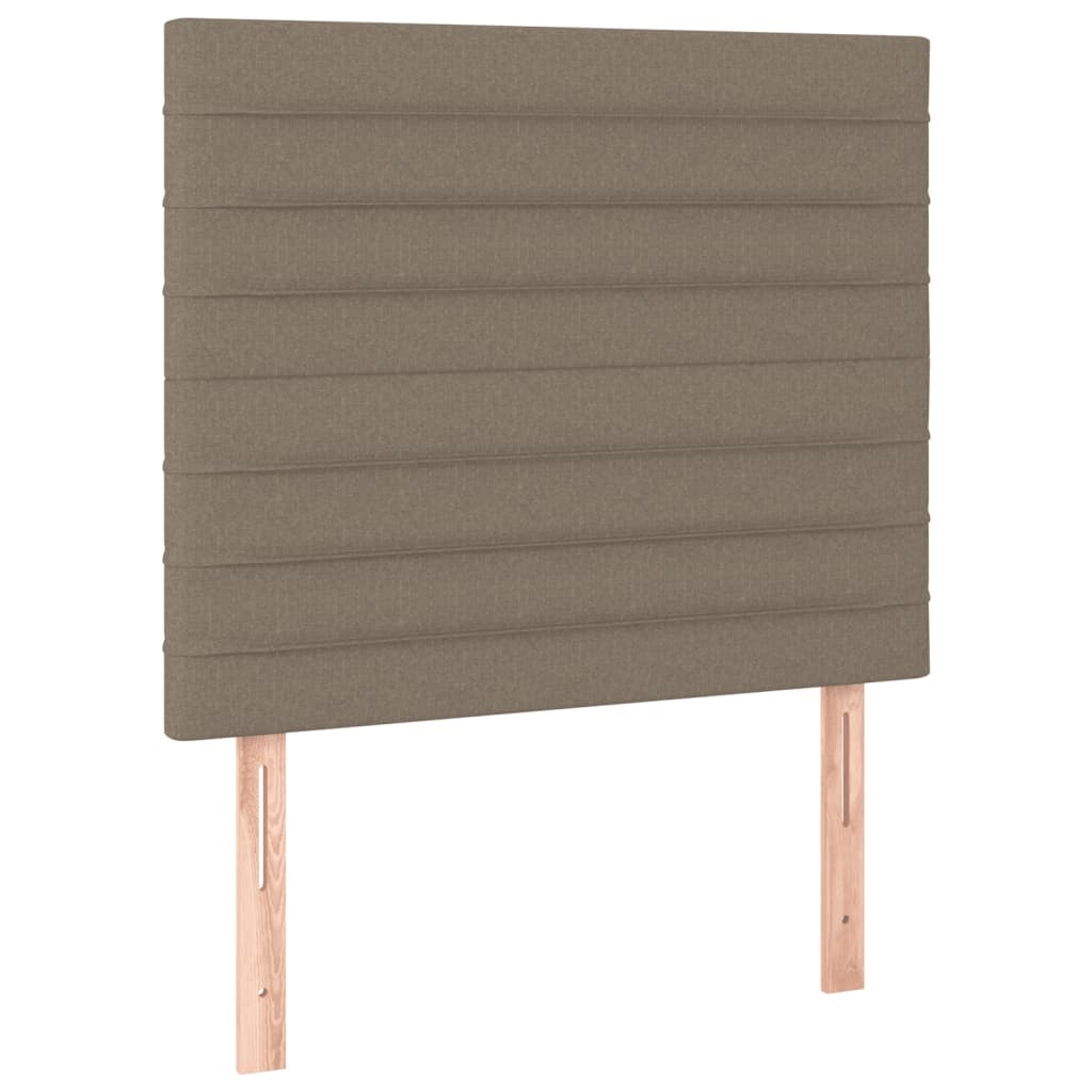 vidaXL Κρεβάτι Boxspring με Στρώμα Taupe 90x190 εκ.Υφασμάτινο
