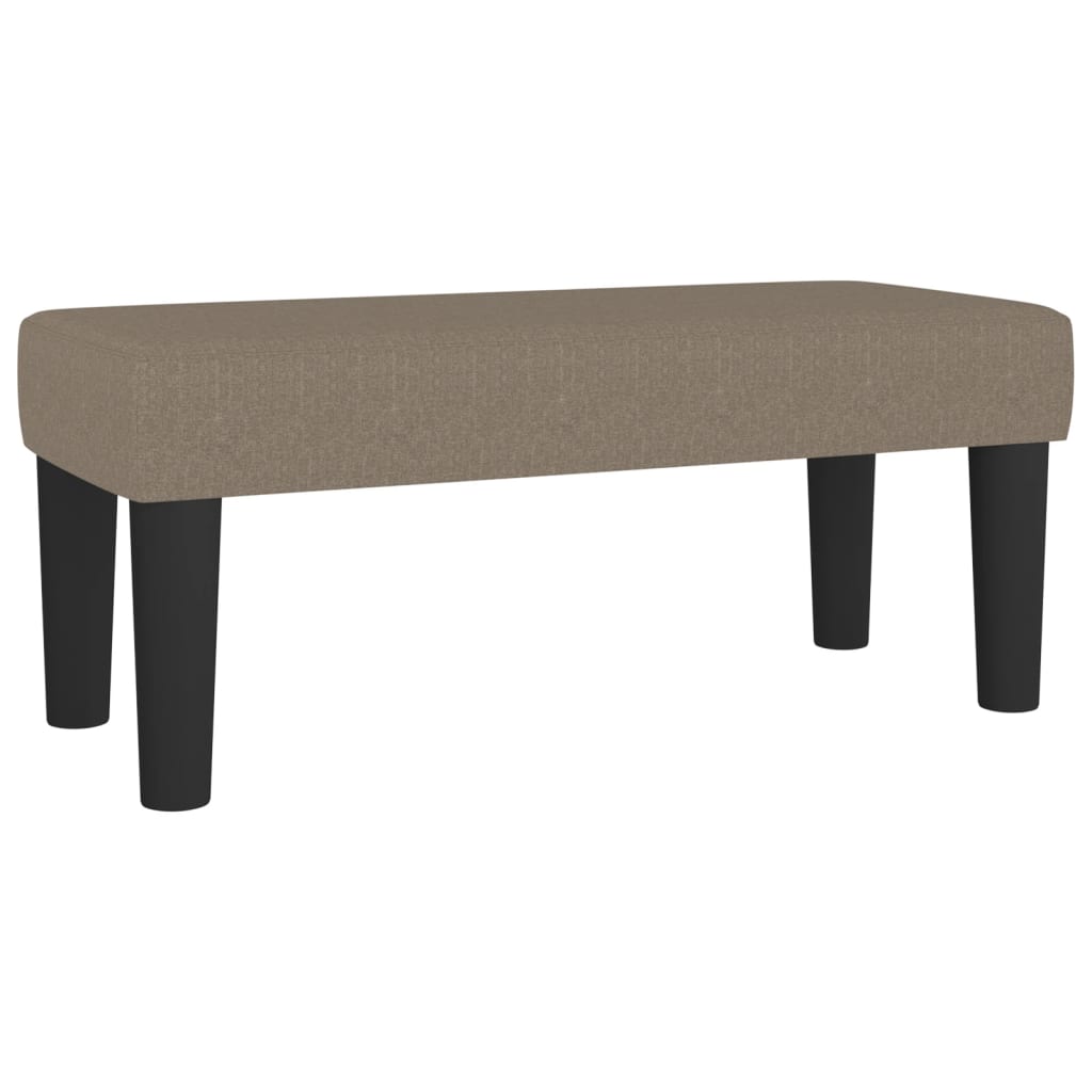 vidaXL Κρεβάτι Boxspring με Στρώμα Taupe 90x190 εκ.Υφασμάτινο