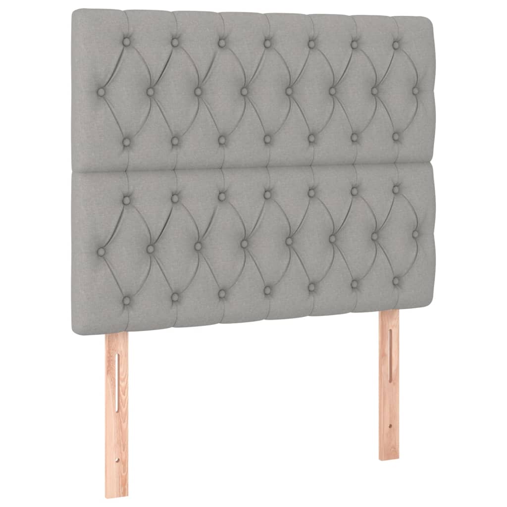 vidaXL Κρεβάτι Boxspring με Στρώμα Ανοιχτό Γκρι 120x200 εκ. Υφασμάτινο