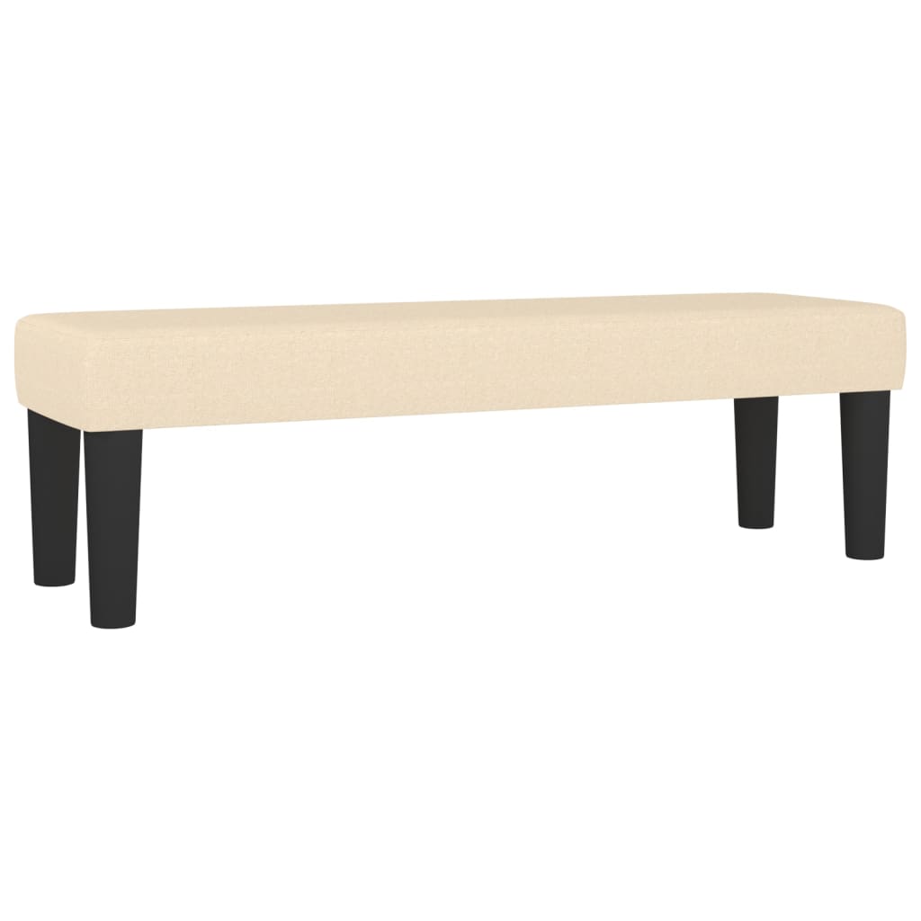 vidaXL Κρεβάτι Boxspring με Στρώμα Κρεμ 140x190 εκ. Υφασμάτινο