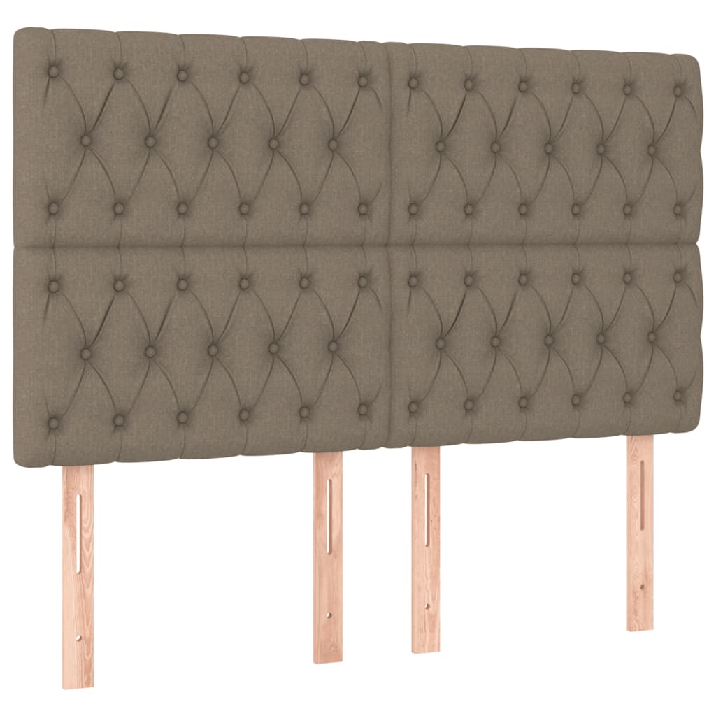 vidaXL Κρεβάτι Boxspring με Στρώμα Taupe 160x200 εκ. Υφασμάτινο