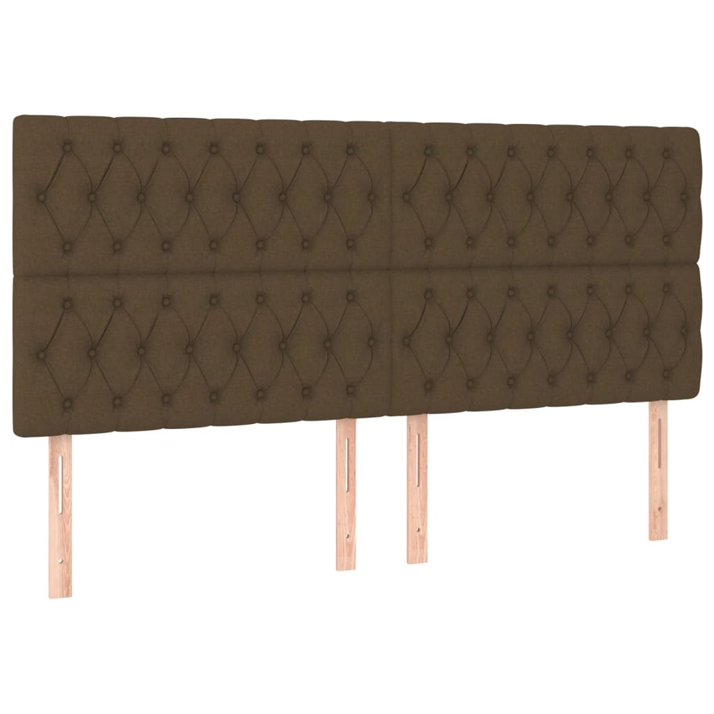 vidaXL Κρεβάτι Boxspring με Στρώμα Σκούρο Καφέ 180x200 εκ Υφασμάτινο