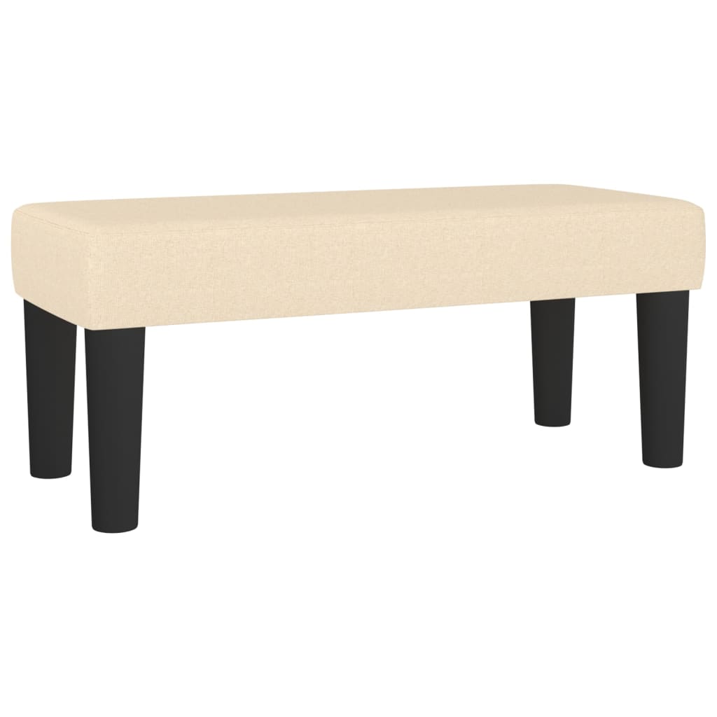 vidaXL Κρεβάτι Boxspring με Στρώμα Κρεμ 100 x 200 εκ. Υφασμάτινο