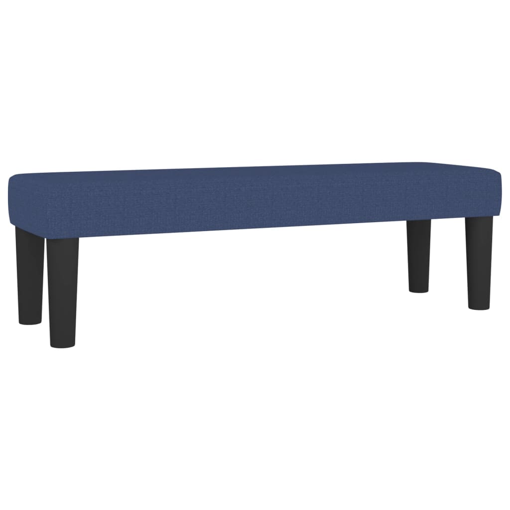 vidaXL Κρεβάτι Boxspring με Στρώμα Μπλε 200x200 εκ. Υφασμάτινο