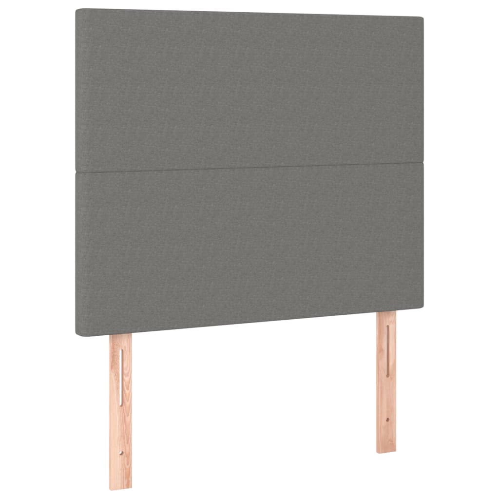 vidaXL Κρεβάτι Boxspring με Στρώμα Σκούρο Γκρι 120x200 εκ. Υφασμάτινο
