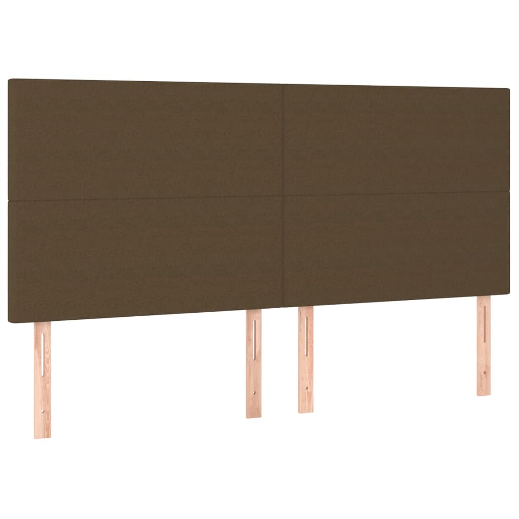 vidaXL Κρεβάτι Boxspring με Στρώμα Σκούρο Καφέ 180x200 εκ Υφασμάτινο