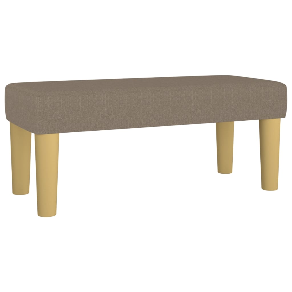 vidaXL Κρεβάτι Boxspring με Στρώμα Taupe 100 x 200 εκ. Υφασμάτινο