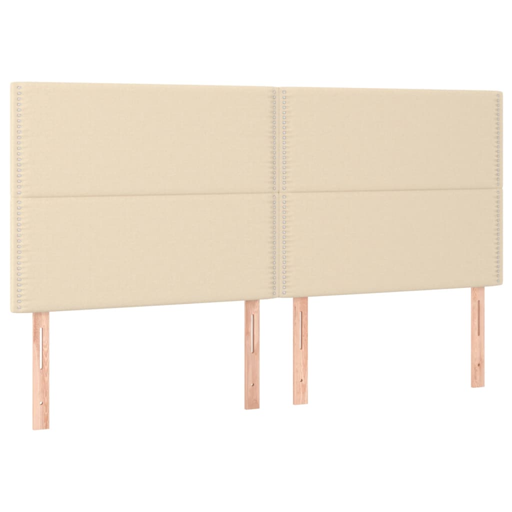 vidaXL Κρεβάτι Boxspring με Στρώμα Κρεμ 180x200 εκ. Υφασμάτινο