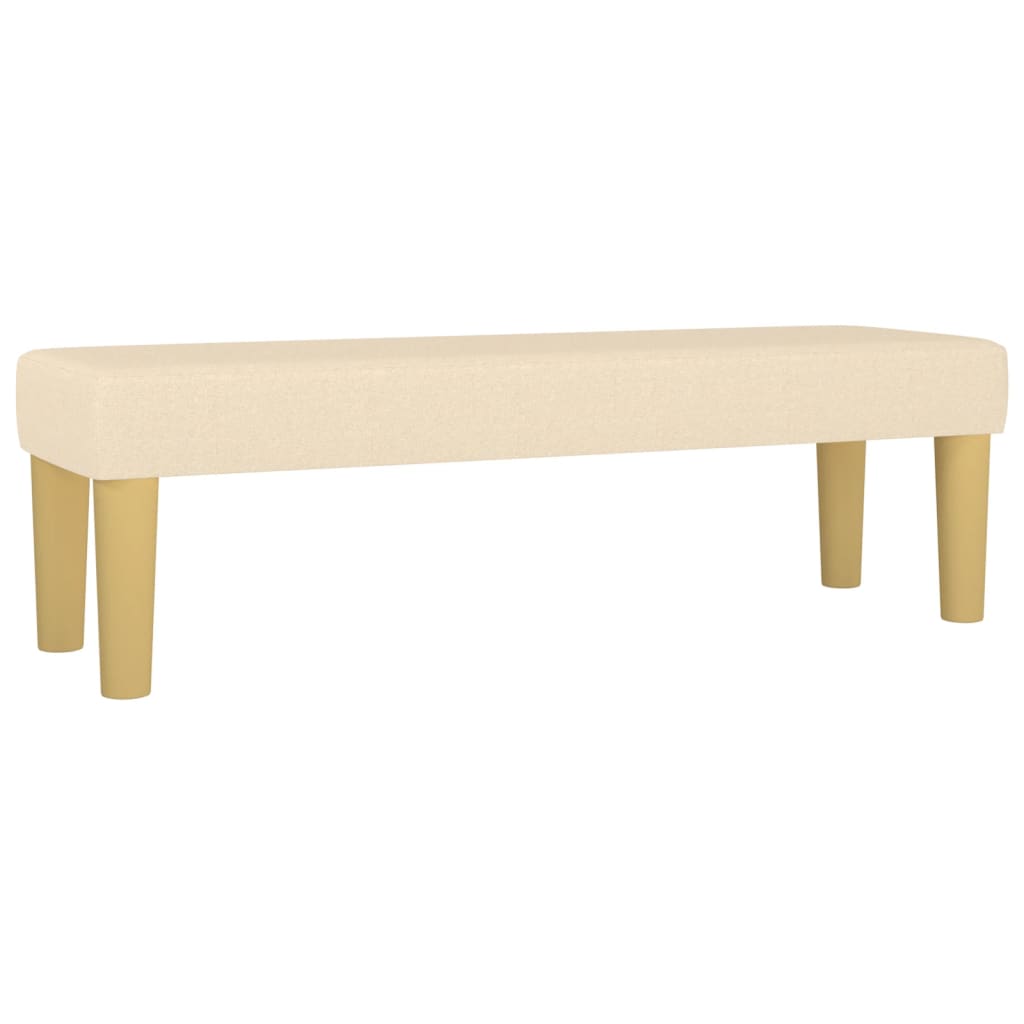 vidaXL Κρεβάτι Boxspring με Στρώμα Κρεμ 180x200 εκ. Υφασμάτινο