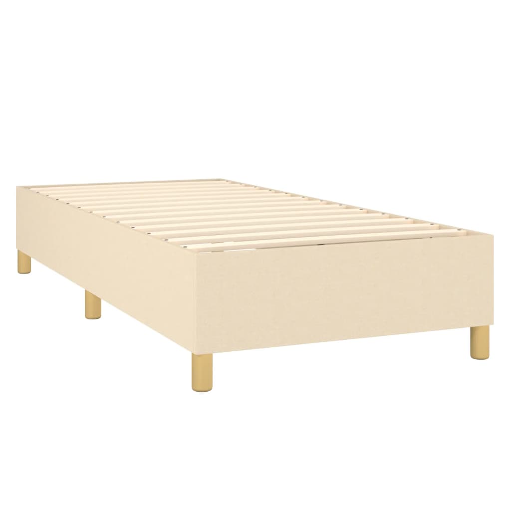 vidaXL Κρεβάτι Boxspring με Στρώμα Κρεμ 80 x 200 εκ. Υφασμάτινο