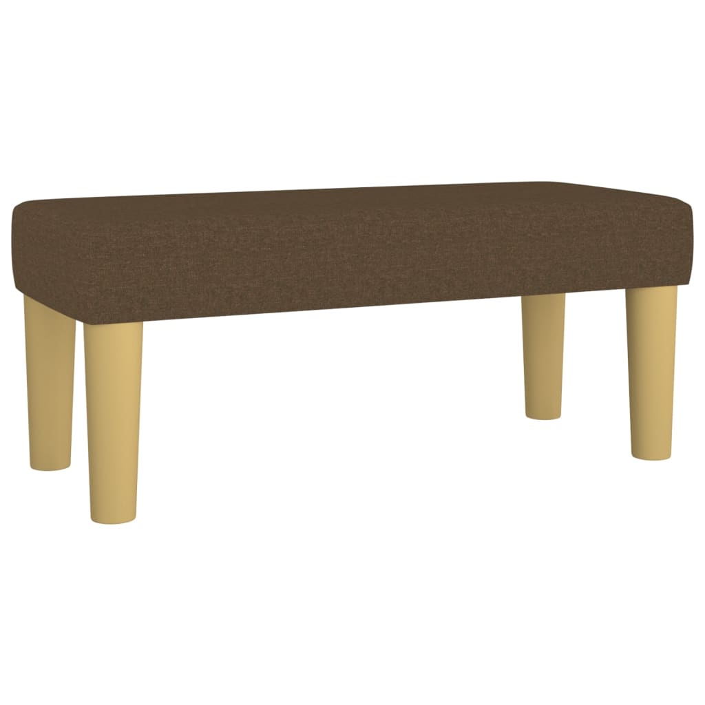 vidaXL Κρεβάτι Boxspring με Στρώμα Σκούρο Καφέ 90x200 εκ. Υφασμάτινο