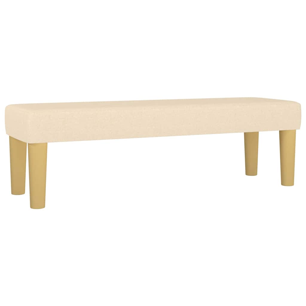 vidaXL Κρεβάτι Boxspring με Στρώμα Κρεμ 140x200 εκ. Υφασμάτινο