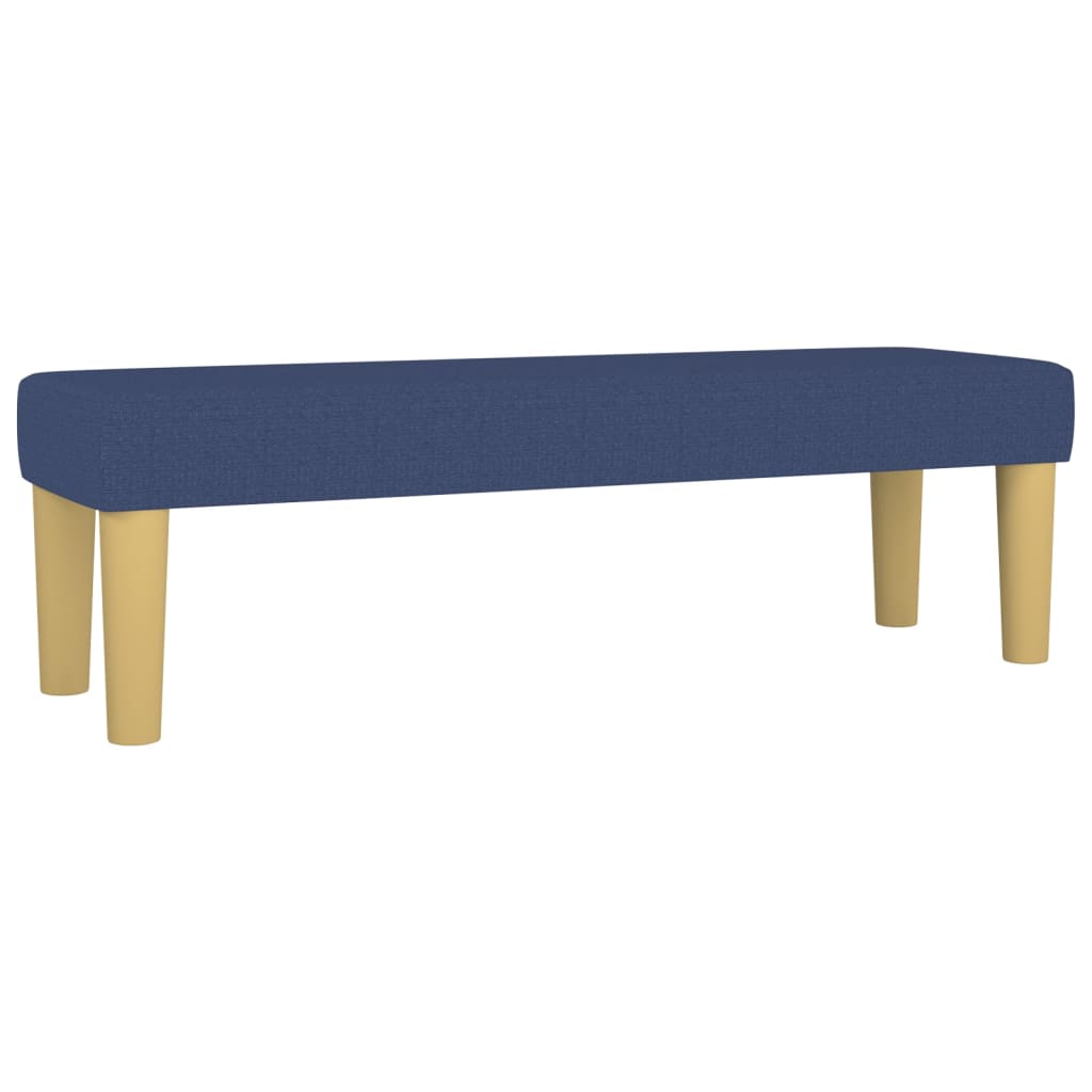 vidaXL Κρεβάτι Boxspring με Στρώμα Μπλε 140x190 εκ. Υφασμάτινο