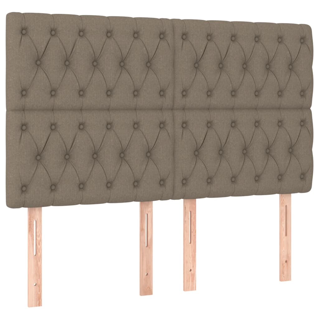 vidaXL Κρεβάτι Boxspring με Στρώμα Taupe 160x200 εκ. Υφασμάτινο