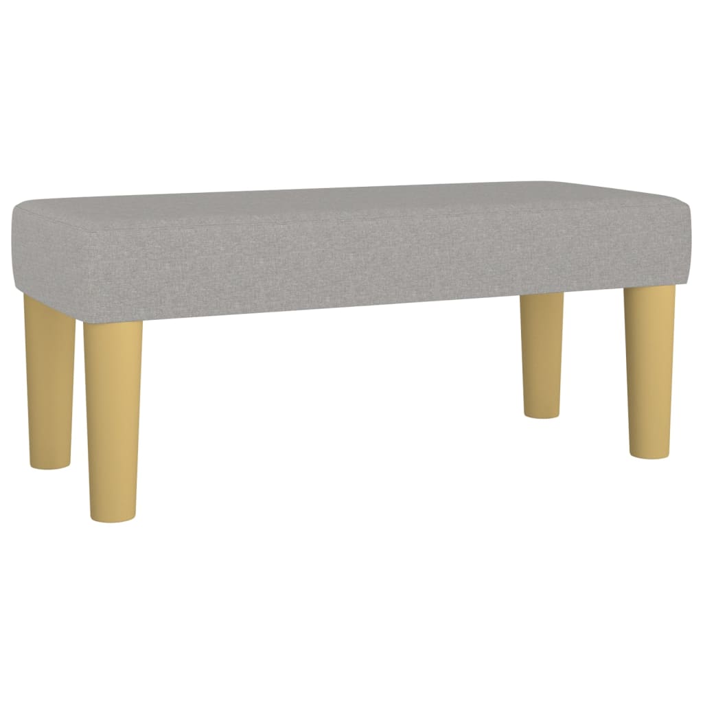 vidaXL Κρεβάτι Boxspring με Στρώμα Ανοιχτό Γκρι 100x200 εκ. Υφασμάτινο