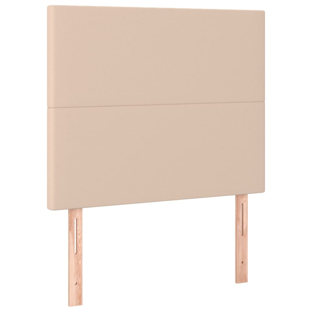 vidaXL Κρεβάτι Boxspring με Στρώμα Καπουτσίνο 100x200εκ.από Συνθ.Δέρμα