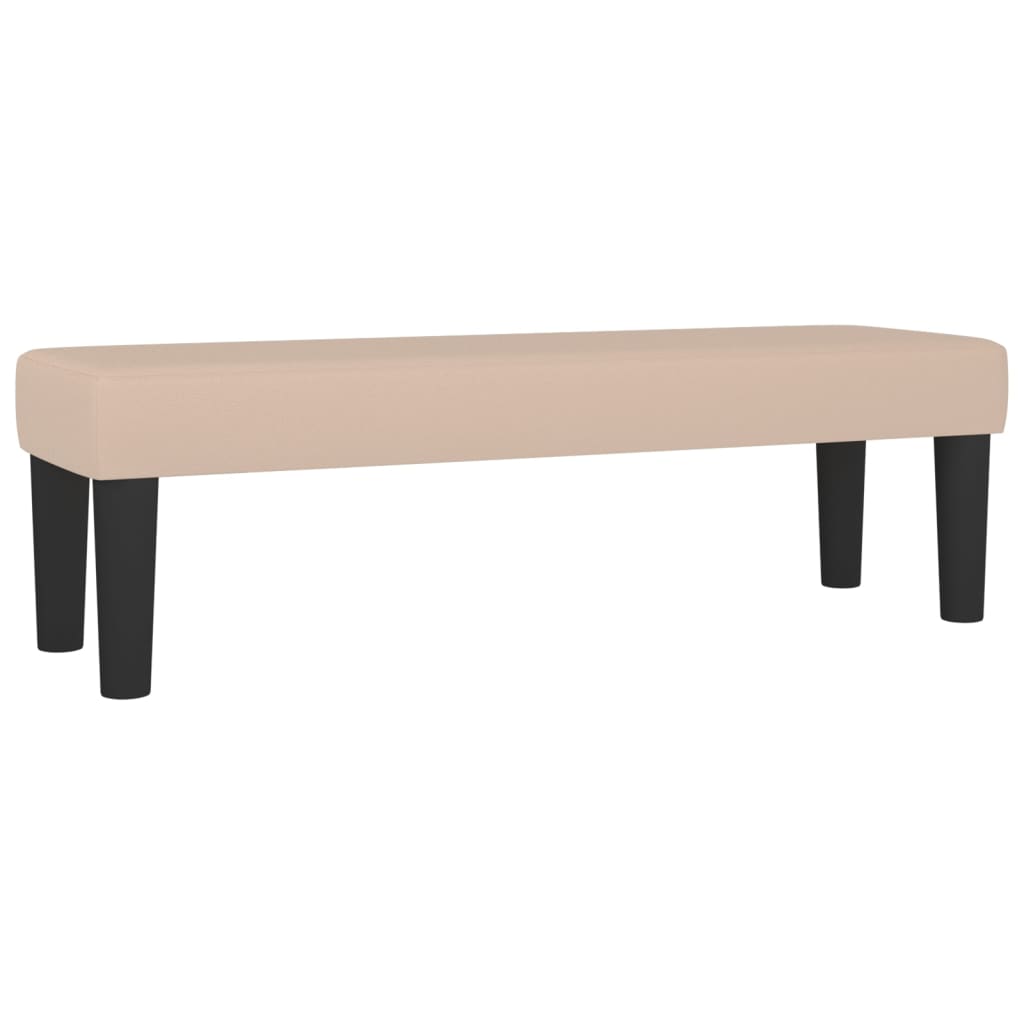 vidaXL Κρεβάτι Boxspring με Στρώμα Καπουτσίνο 200x200εκ.από Συνθ.Δέρμα