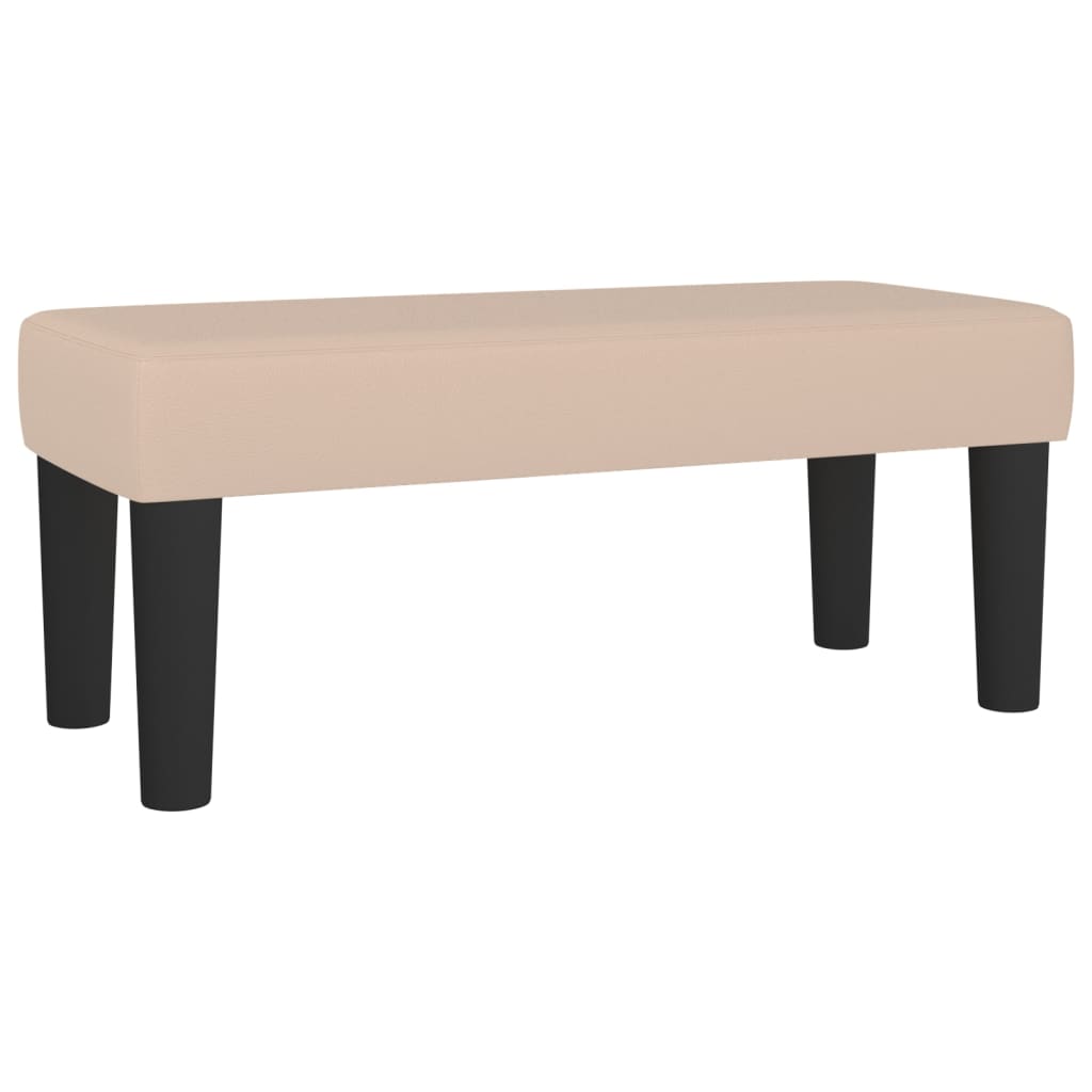 vidaXL Κρεβάτι Boxspring με Στρώμα Καπουτσίνο 100x200εκ.από Συνθ.Δέρμα