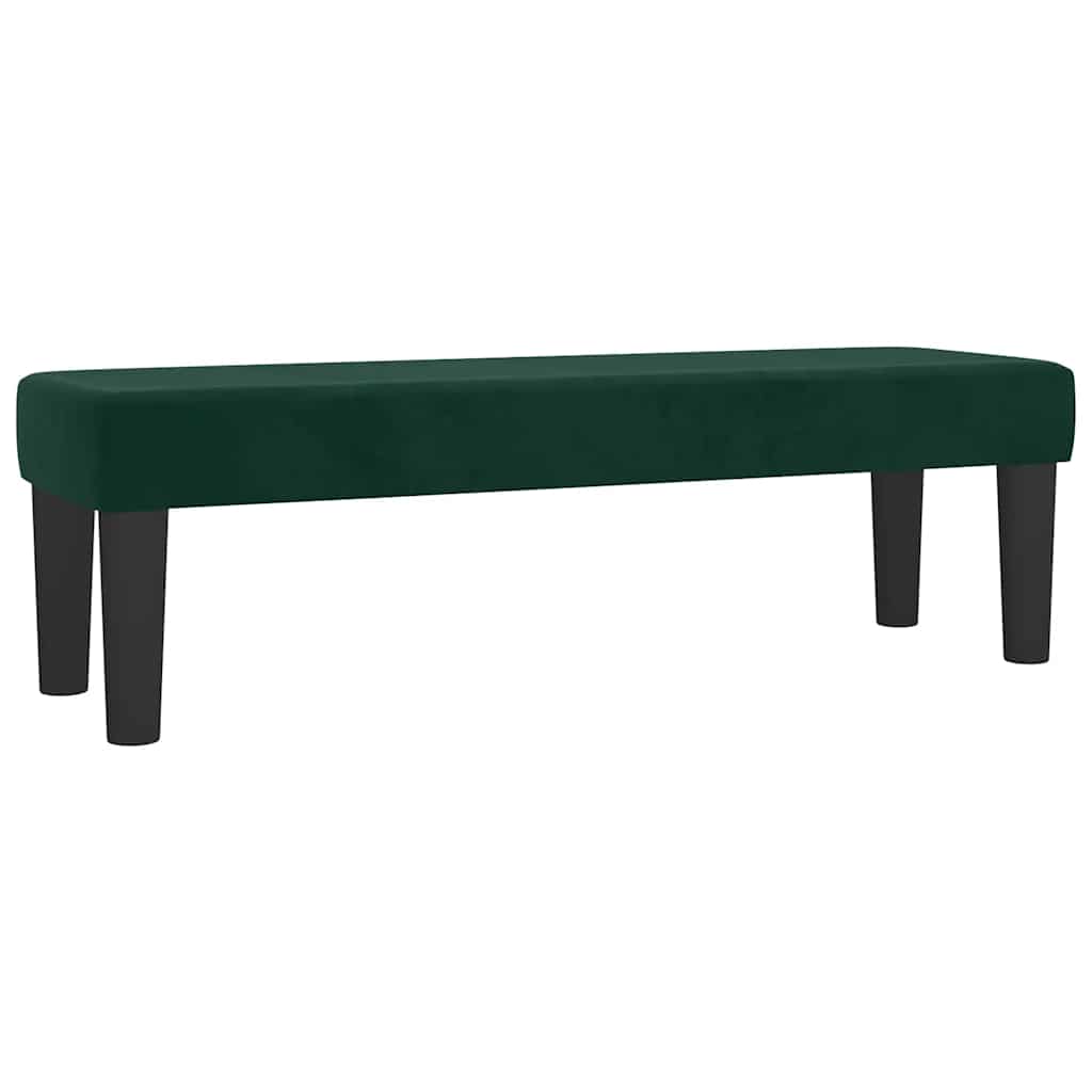 vidaXL Κρεβάτι Boxspring με Στρώμα Σκούρο Πράσινο 140x190εκ. Βελούδινο