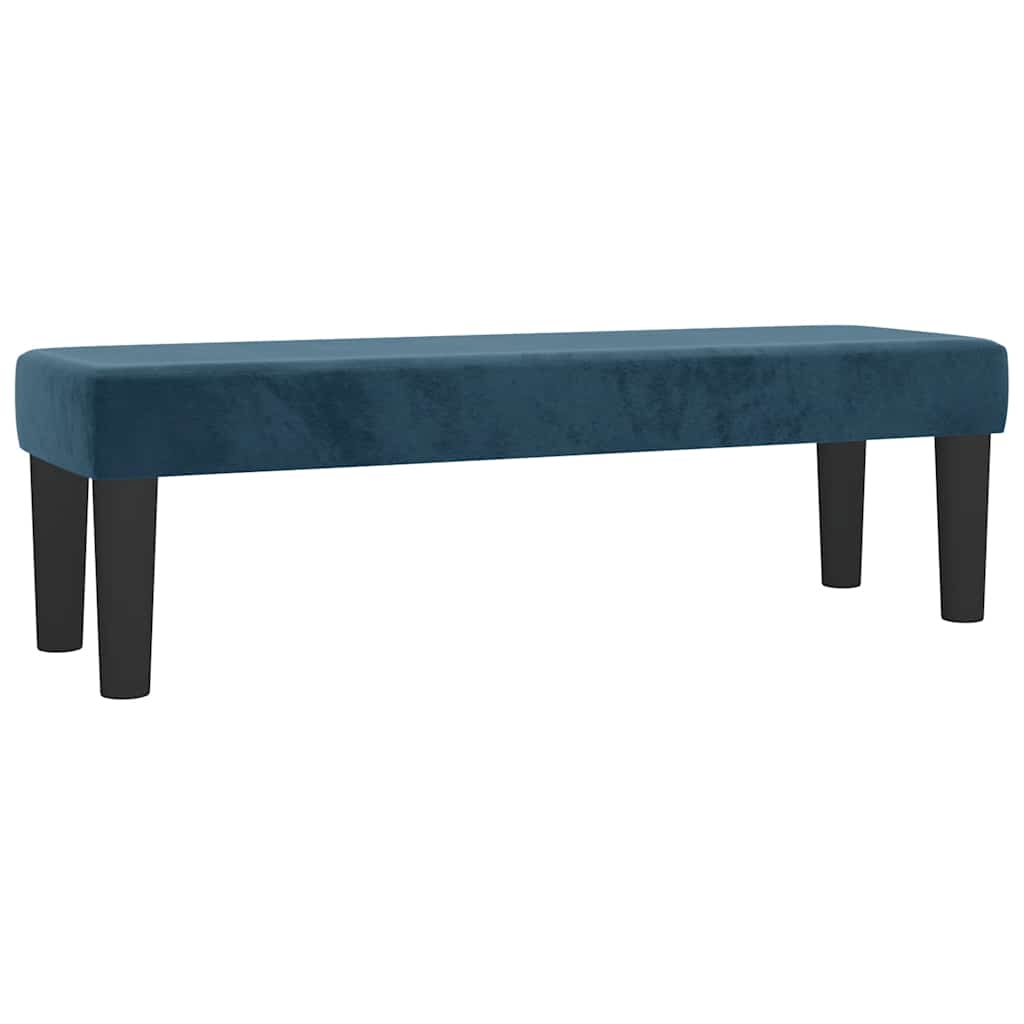 vidaXL Κρεβάτι Boxspring με Στρώμα Σκούρο Μπλε 140x200 εκ. Βελούδινο