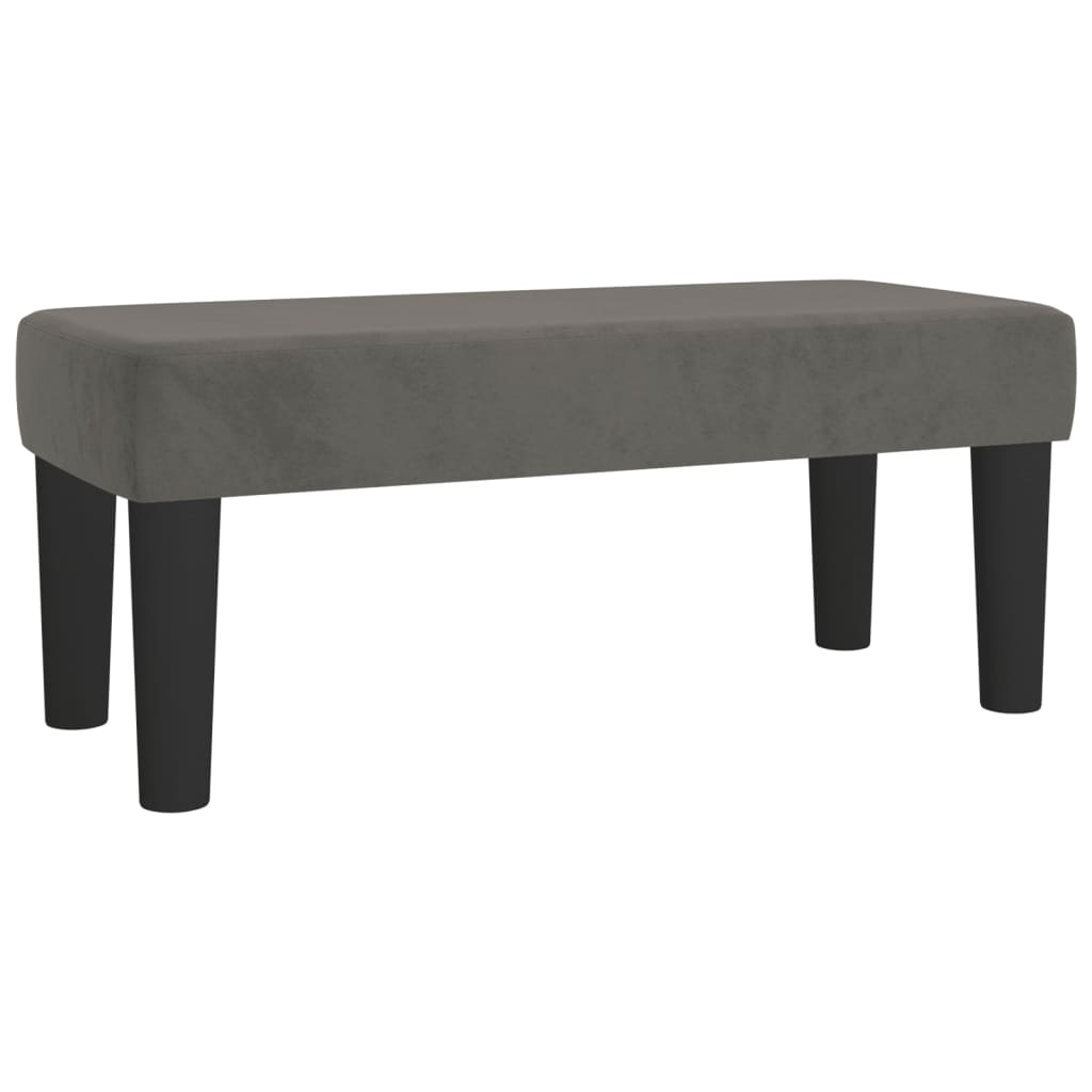 vidaXL Κρεβάτι Boxspring με Στρώμα Σκούρο Γκρι 80x200 εκ. Βελούδινο