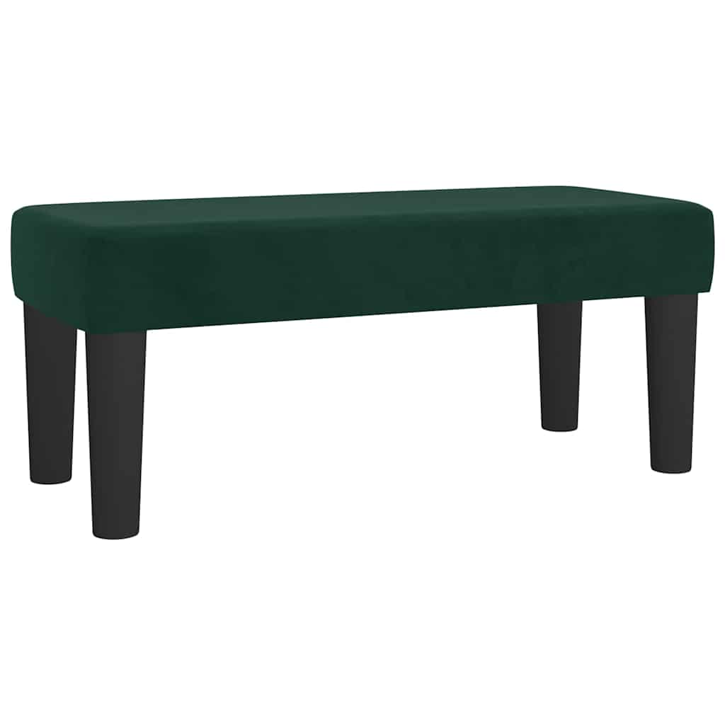 vidaXL Κρεβάτι Boxspring με Στρώμα Σκούρο Πράσινο 90x190 εκ. Βελούδινο