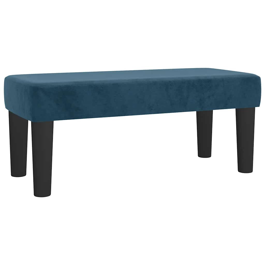 vidaXL Κρεβάτι Boxspring με Στρώμα Σκούρο Μπλε 80 x 200 εκ. Βελούδινο