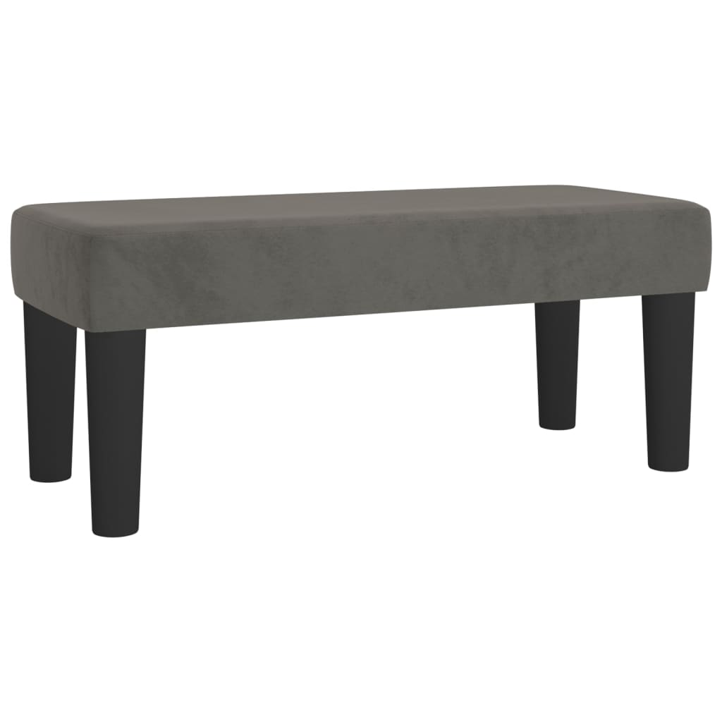 vidaXL Κρεβάτι Boxspring με Στρώμα Σκούρο Γκρι 90x190 εκ. Βελούδινο