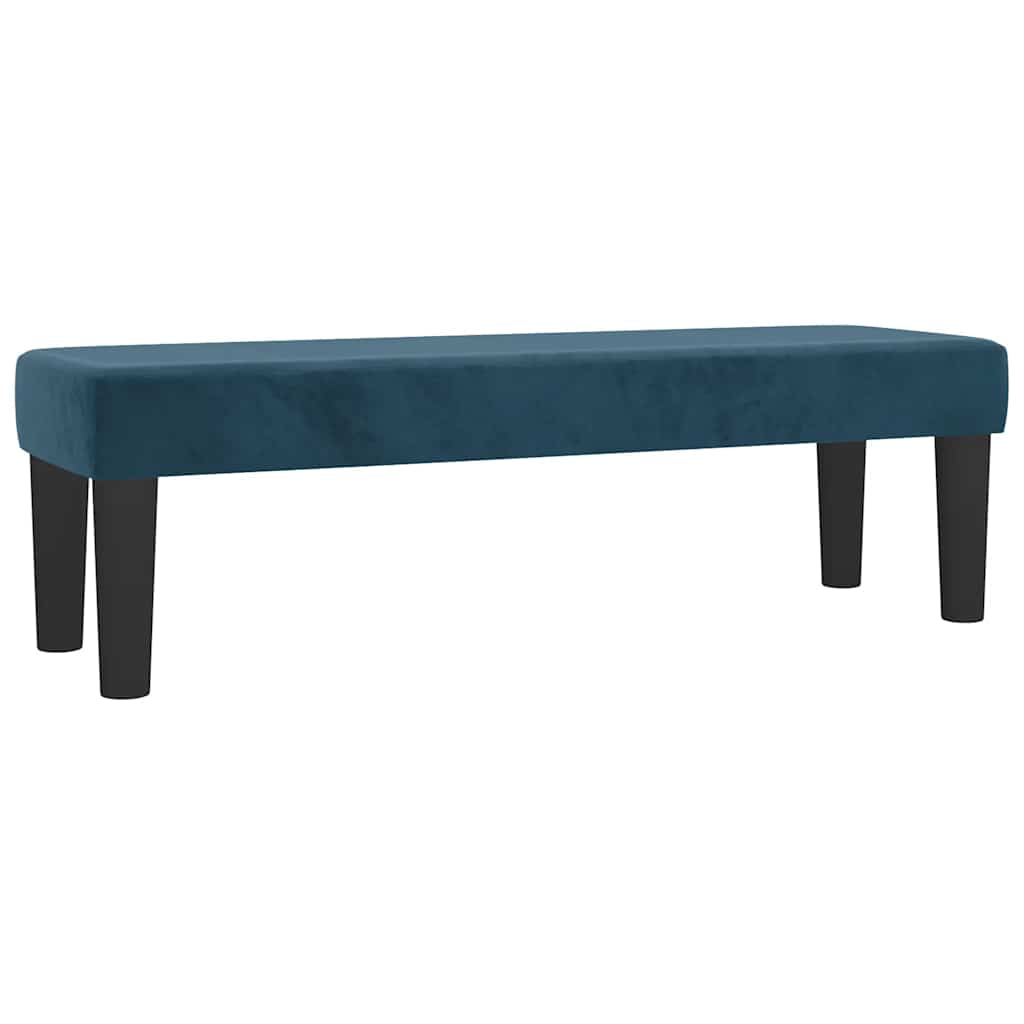 vidaXL Κρεβάτι Boxspring με Στρώμα Σκούρο Μπλε 140x200 εκ. Βελούδινο