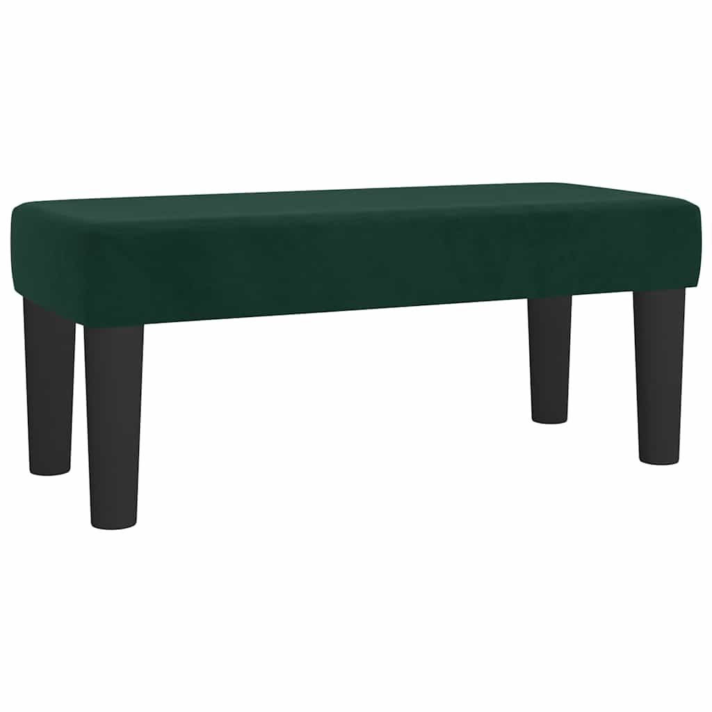 vidaXL Κρεβάτι Boxspring με Στρώμα Σκούρο Πράσινο 100x200εκ. Βελούδινο