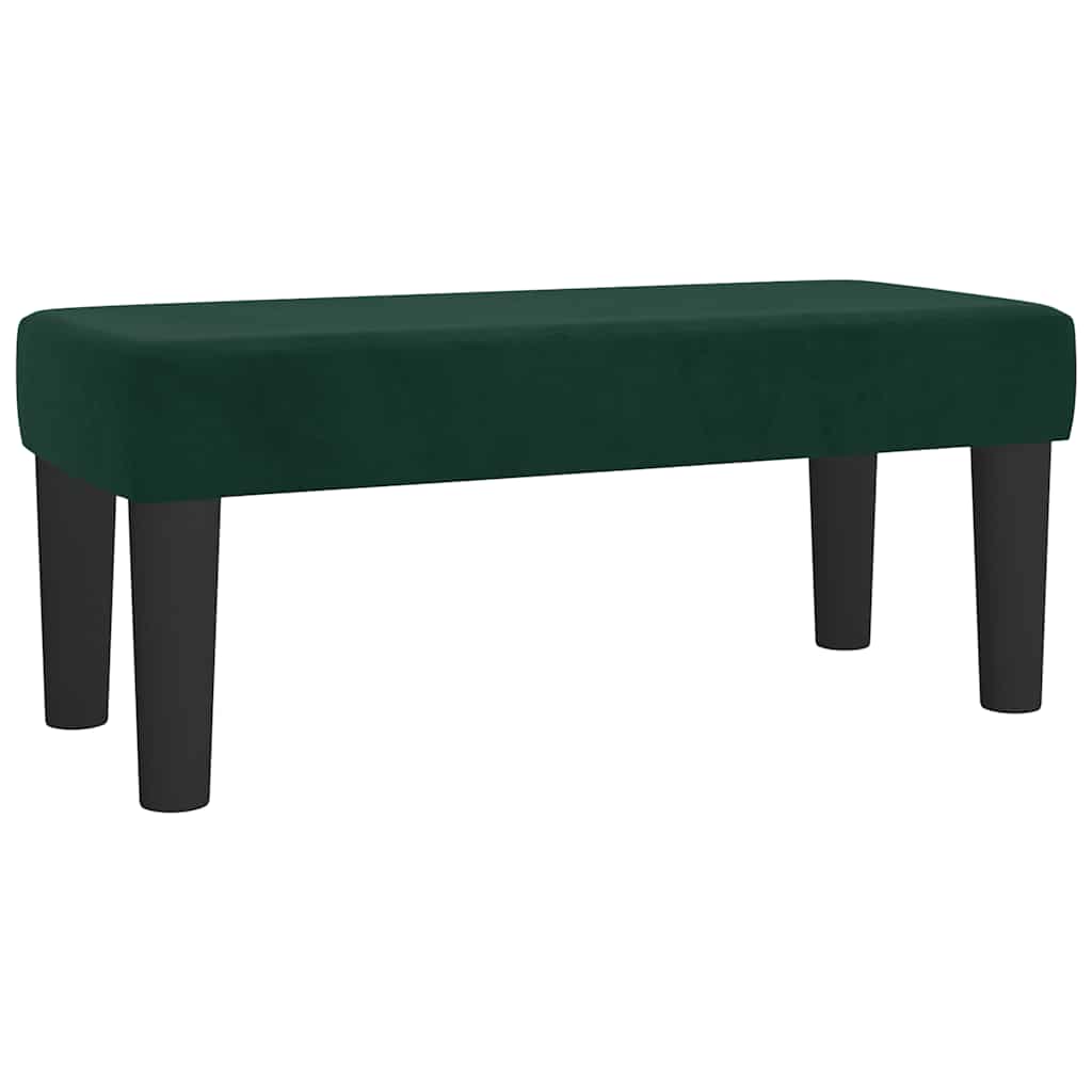 vidaXL Κρεβάτι Boxspring με Στρώμα Σκούρο Πράσινο 120x200εκ. Βελούδινο