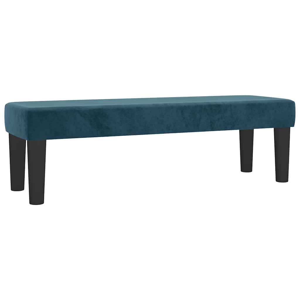 vidaXL Κρεβάτι Boxspring με Στρώμα Σκούρο Μπλε 140x200 εκ. Βελούδινο