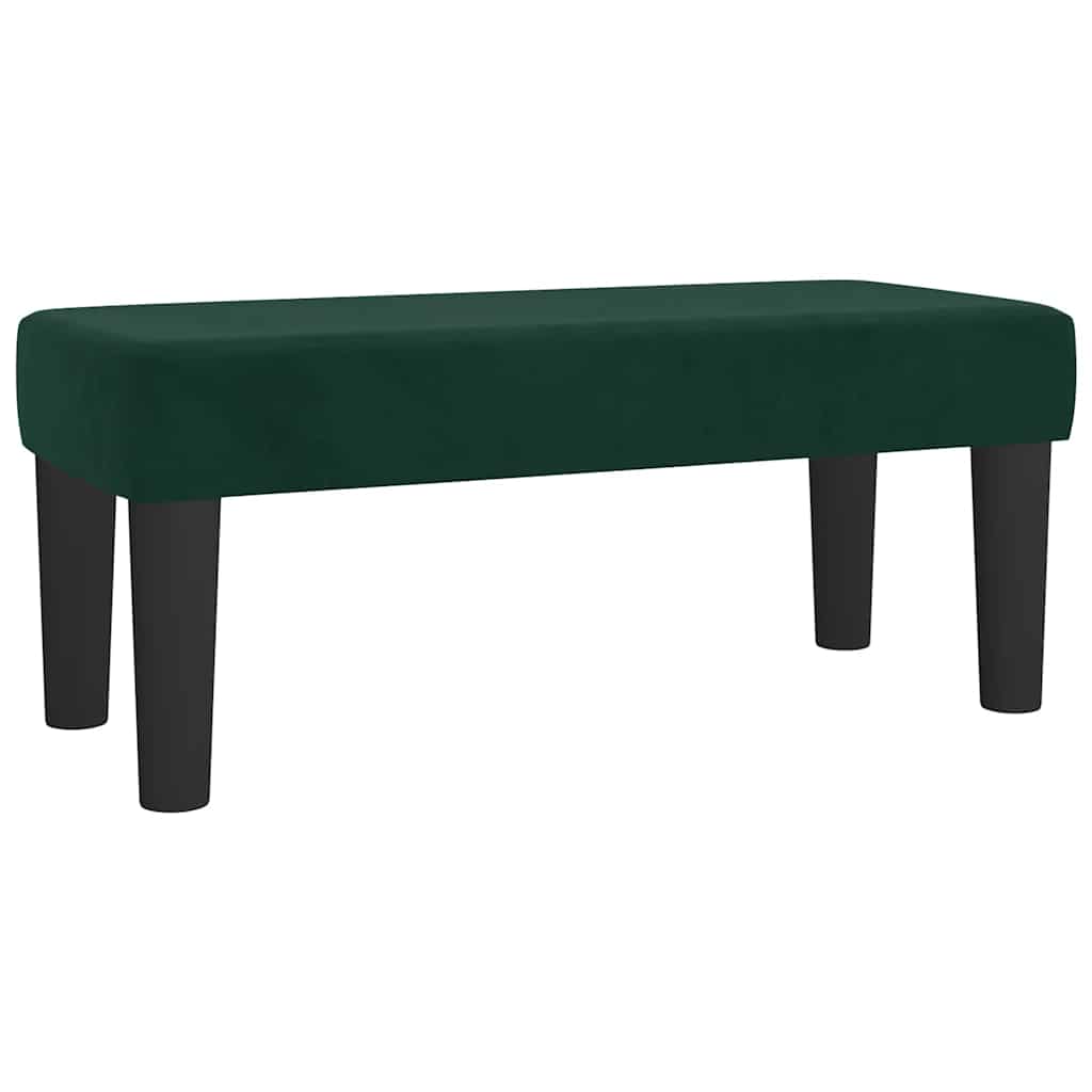 vidaXL Κρεβάτι Boxspring με Στρώμα Σκούρο Πράσινο 90x190 εκ. Βελούδινο
