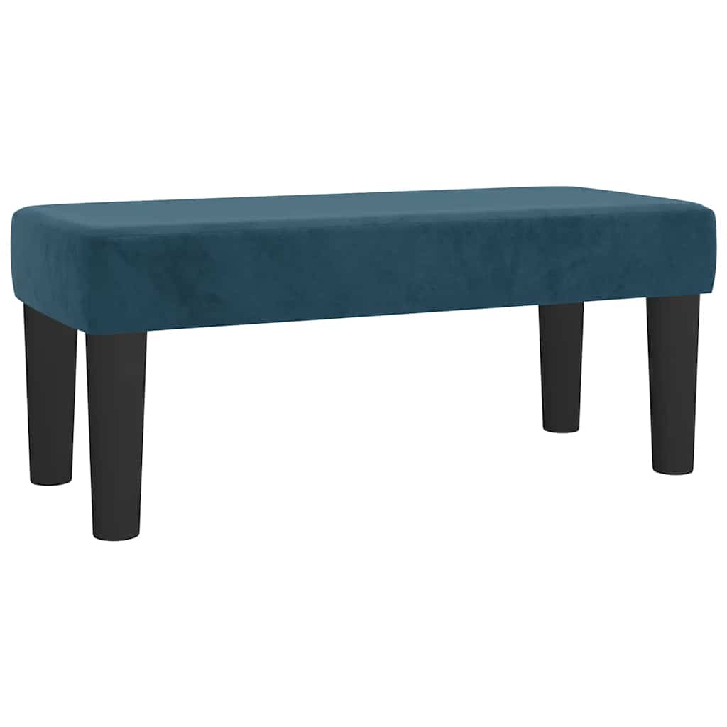 vidaXL Κρεβάτι Boxspring με Στρώμα Σκούρο Μπλε 90x190 εκ. Βελούδινο