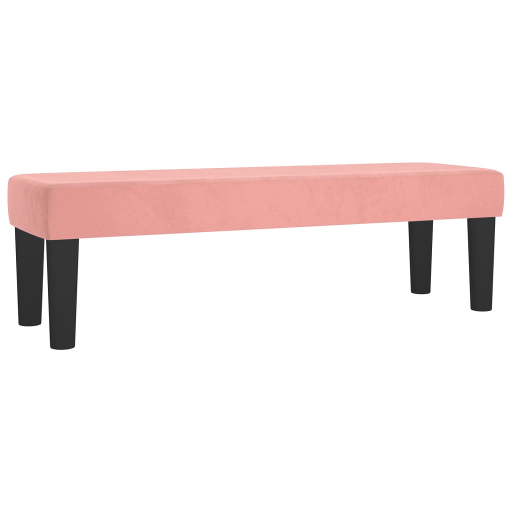 vidaXL Κρεβάτι Boxspring με Στρώμα Ροζ 140x200 εκ. Βελούδινο