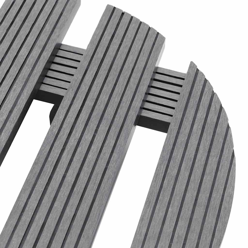 vidaXL Βάσεις για Γλάστρες με Ρόδες 4 τεμ. Γκρι Ø30x7,5 εκ. από WPC
