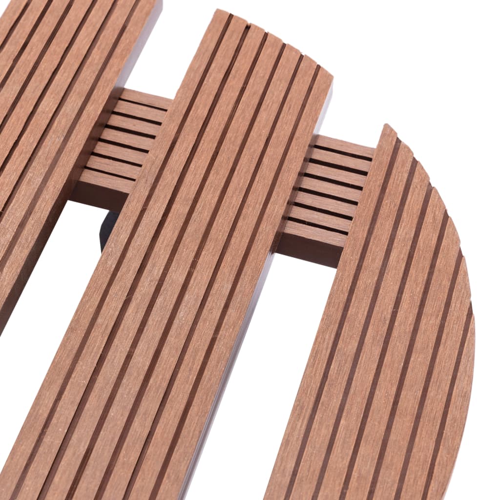 vidaXL Βάσεις για Γλάστρες με Ρόδες 4 τεμ. Καφέ Ø30x7,5 εκ. από WPC