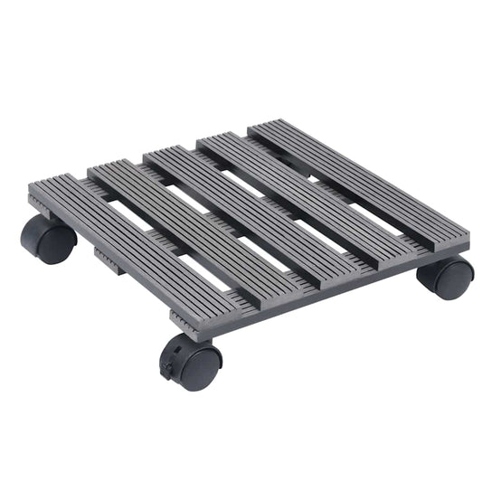 vidaXL Βάσεις για Γλάστρες με Ρόδες 4 τεμ. Γκρι 30x30x7,5 εκ. από WPC