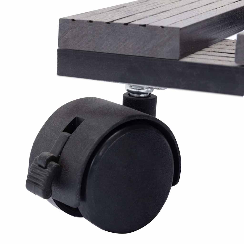 vidaXL Βάσεις για Γλάστρες με Ρόδες 4 τεμ. Γκρι 30x30x7,5 εκ. από WPC