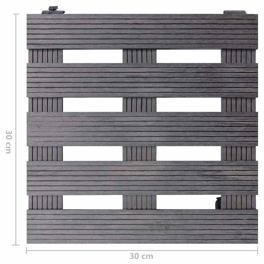vidaXL Βάσεις για Γλάστρες με Ρόδες 4 τεμ. Γκρι 30x30x7,5 εκ. από WPC