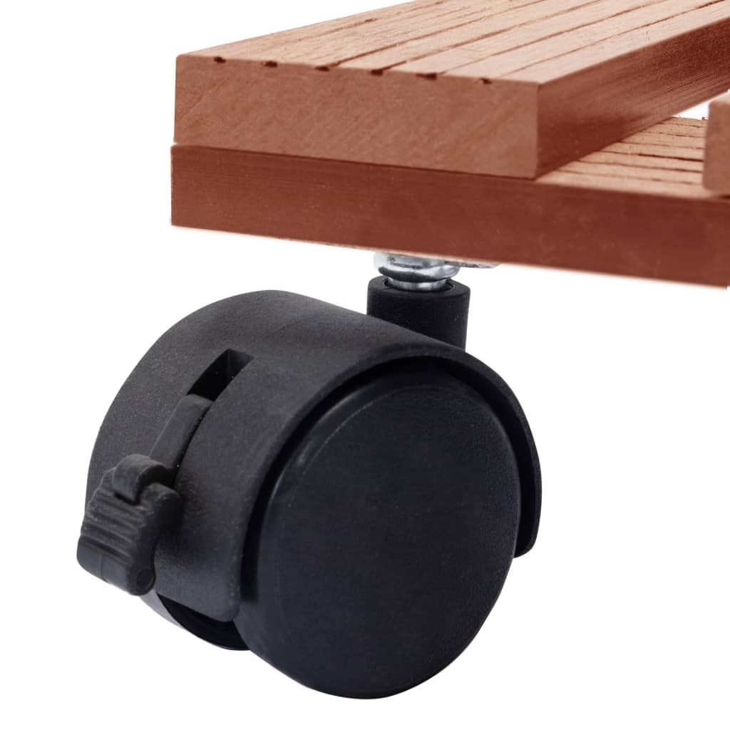 vidaXL Βάσεις για Γλάστρες με Ρόδες 4 τεμ. Καφέ 30x30x7,5 εκ. από WPC