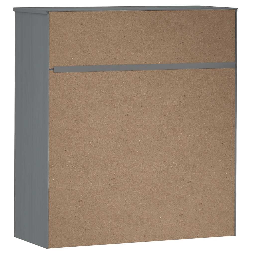 vidaXL Πάνω Μέρος Ντουλαπιού MOLDE Γκρι 90x35x100 εκ. Μασίφ Πεύκο