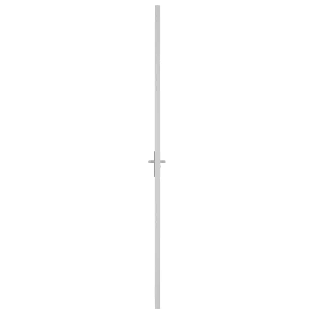 vidaXL Εσωτερική Πόρτα 76 x 201,5 εκ. Λευκό ESG Γυαλί και Αλουμίνιο