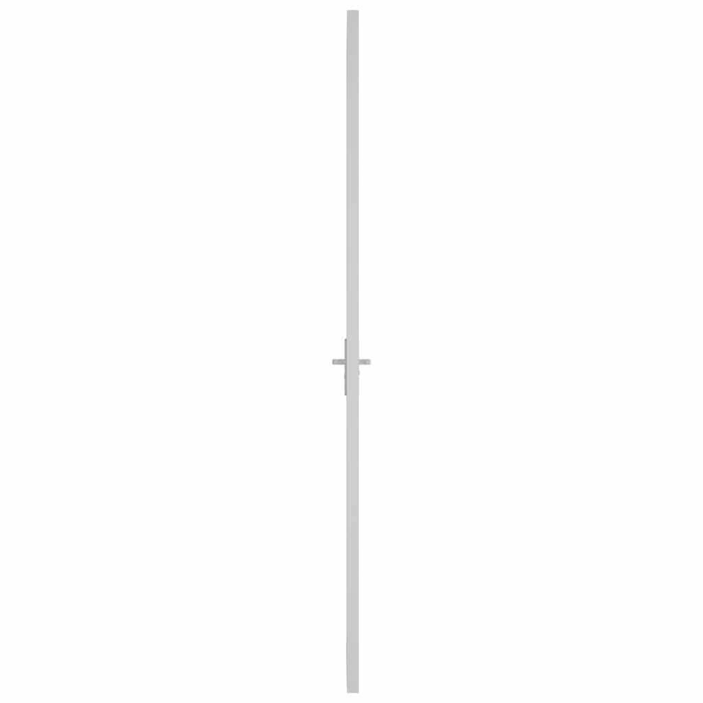 vidaXL Εσωτερική Πόρτα 93x201,5 εκ. Λευκό Ματ Γυαλί και Αλουμίνιο