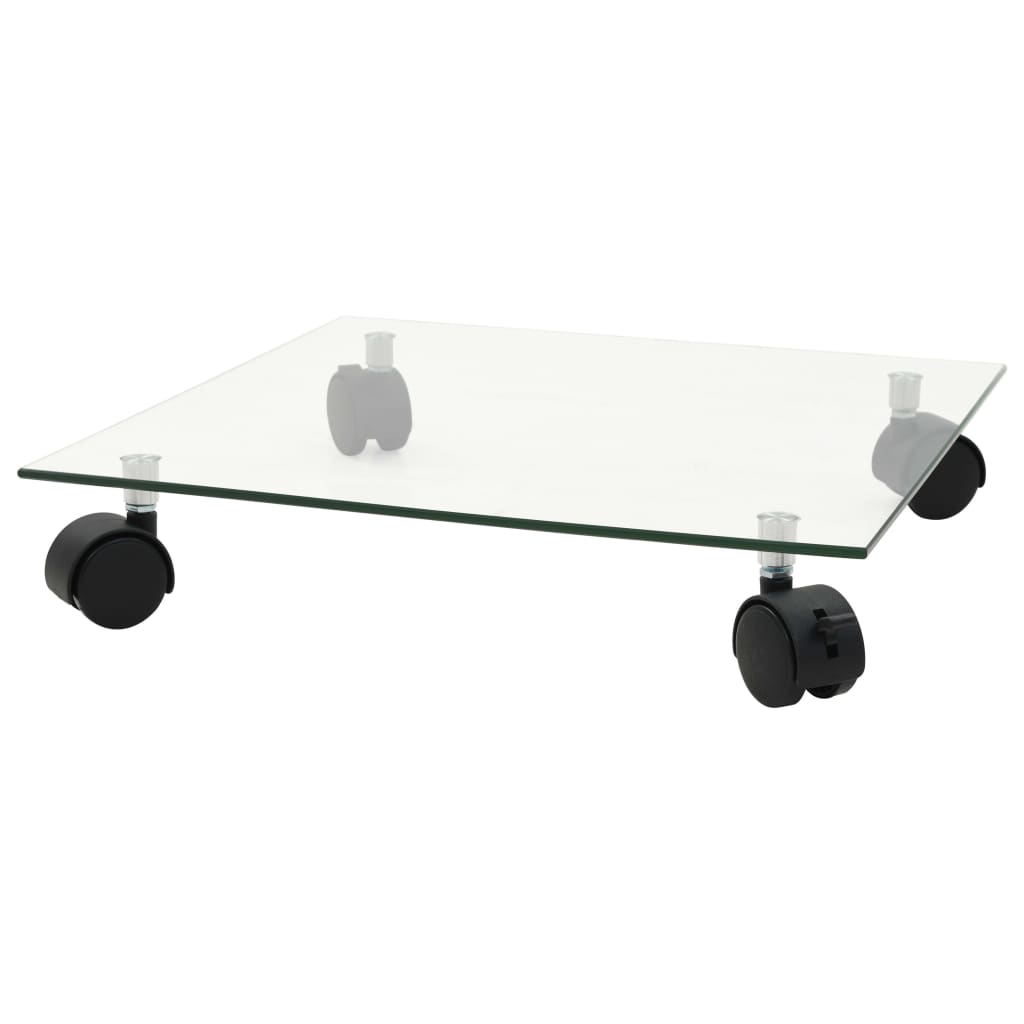 vidaXL Βάσεις Φυτών με Ρόδες 4 τεμ. Τετράγωνες 35x35 εκ. Ψημένο Γυαλί