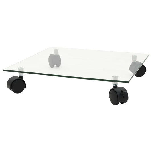 vidaXL Βάσεις Φυτών με Ρόδες 4 τεμ. Τετράγωνες 35x35 εκ. Ψημένο Γυαλί